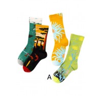 Modern Cartoon printing Jacquard Cotton Mid Calf Socks