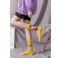 Classy Cute cartoon Print Cotton Crew Socks